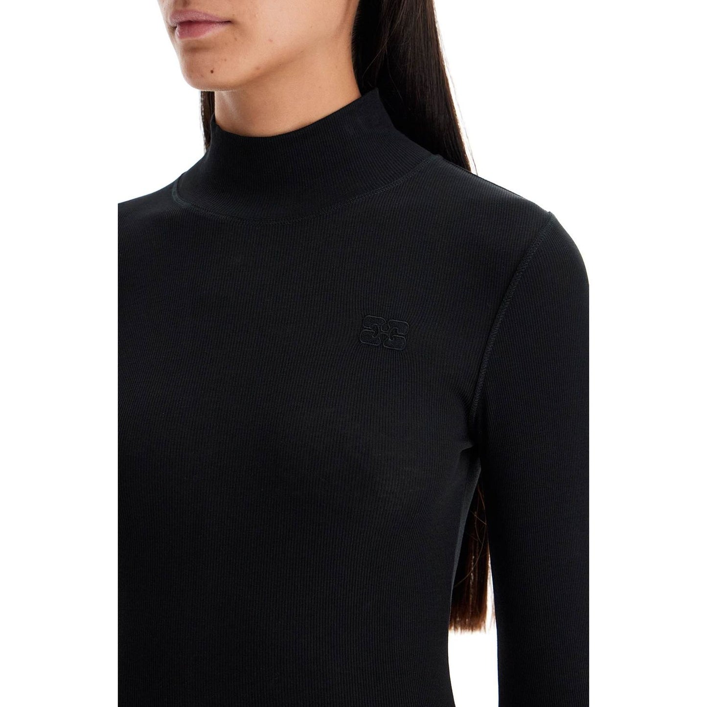 Ganni long-sleeved ribbed top Topwear Ganni