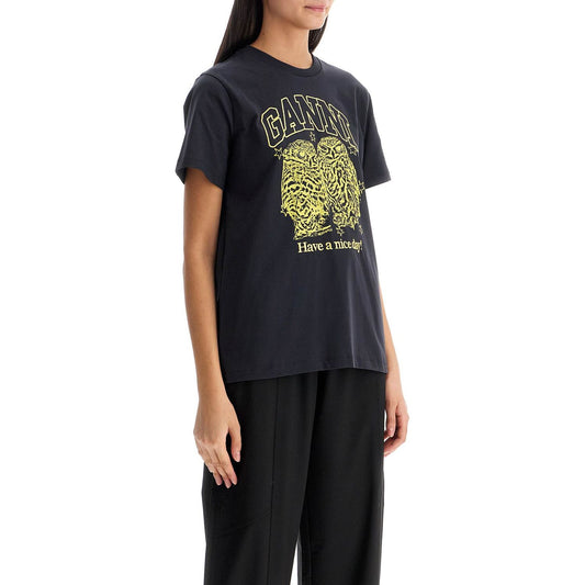 Ganni relaxed fit t-shirt with printed Topwear Ganni