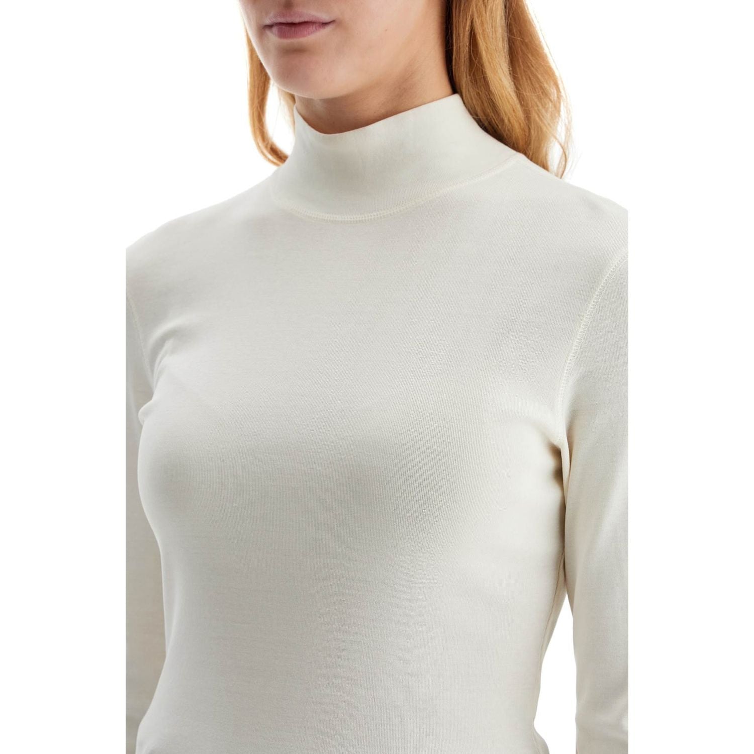 Lemaire lightweight jersey top with turtle neck