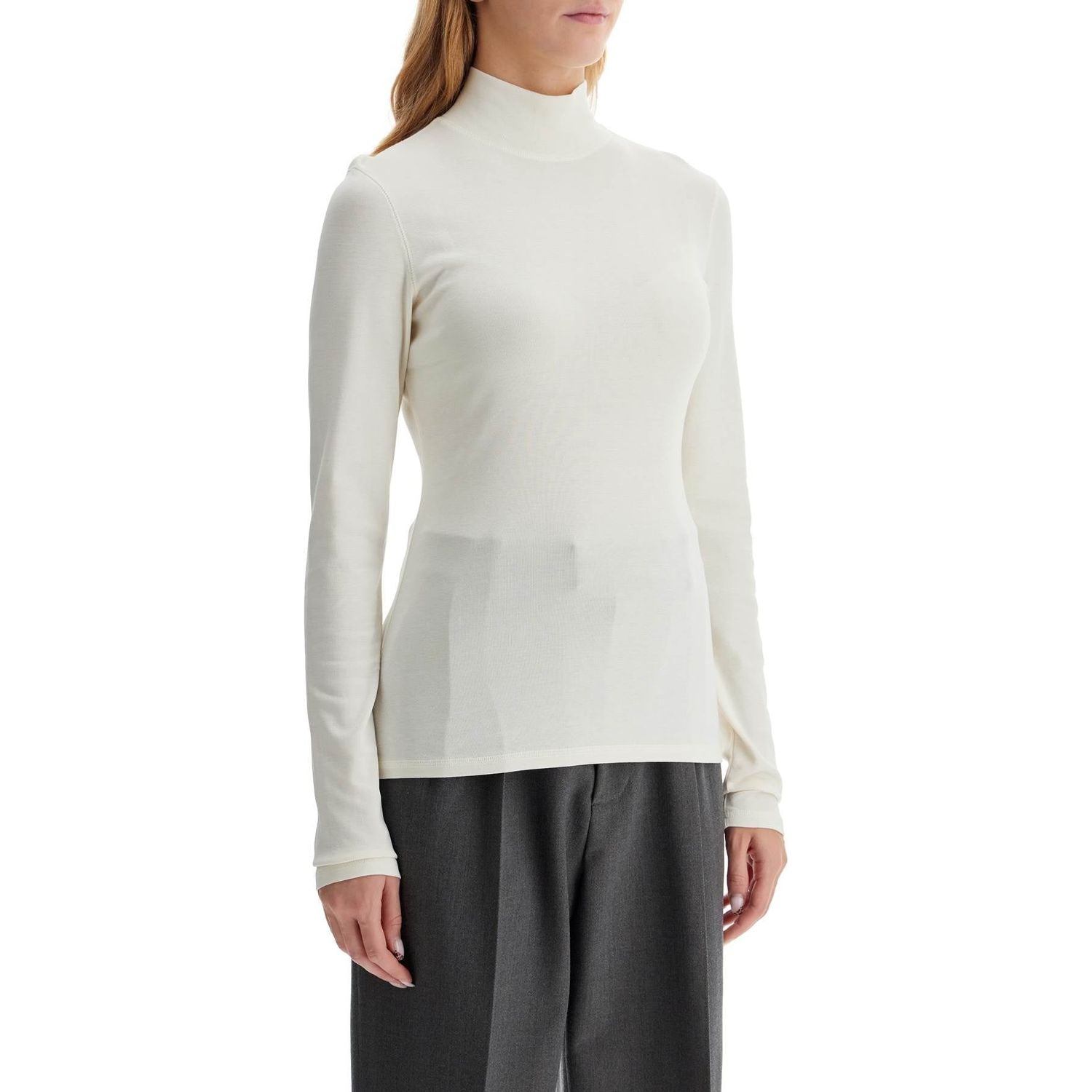 Lemaire lightweight jersey top with turtle neck