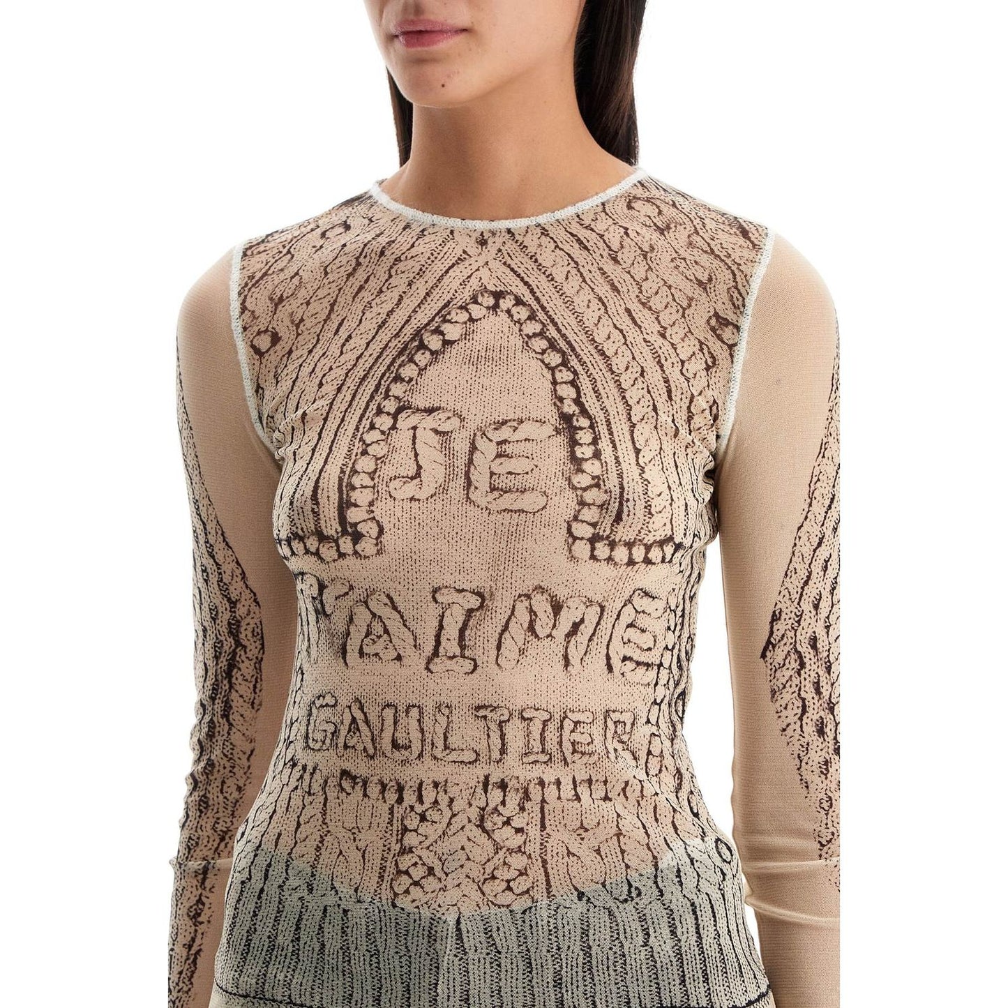 JEAN PAUL GAULTIER mesh 'je t'aime' Topwear JEAN PAUL GAULTIER