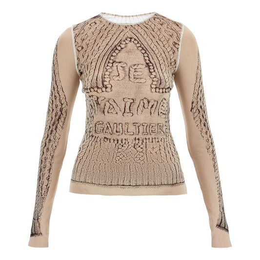 JEAN PAUL GAULTIER mesh 'je t'aime' Topwear JEAN PAUL GAULTIER