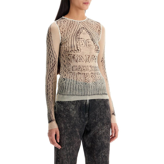 JEAN PAUL GAULTIER mesh 'je t'aime' Topwear JEAN PAUL GAULTIER