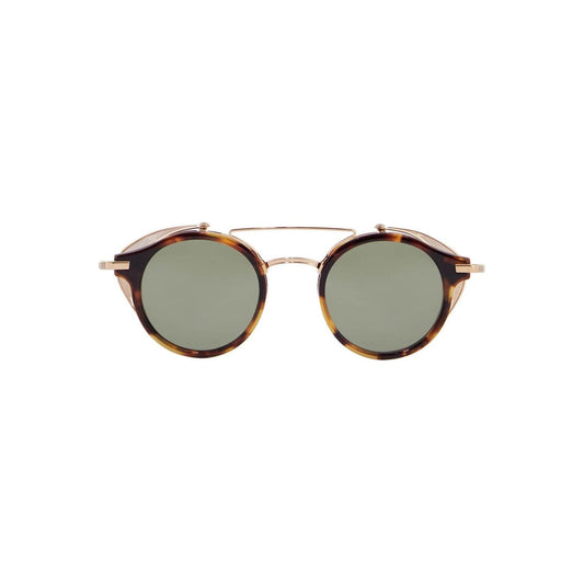 Thom Browne round sunglasses titanium acetate tortoiseshell green lenses