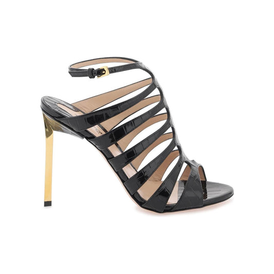 Tom Ford crocodile print leather Carine 105mm Leather Sandals Sandals Tom Ford