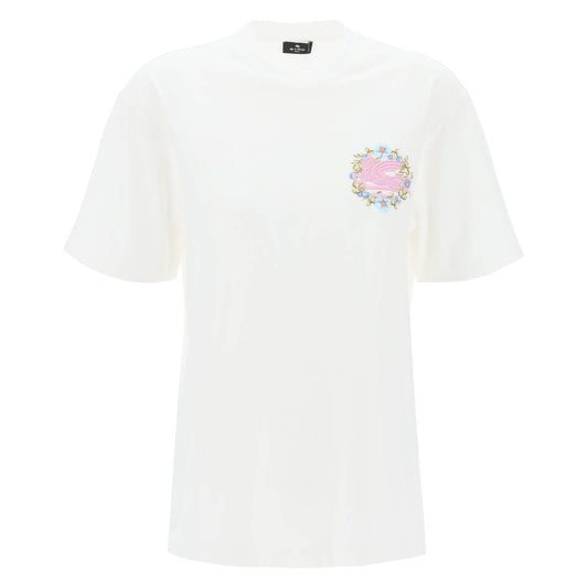 Etro floral pegasus embroidered t-shirt Topwear Etro