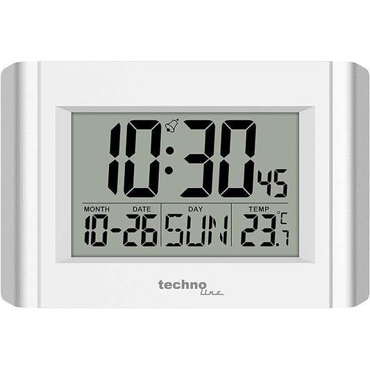 TECHNO LINE Mod. WS8002 - Orologio da parete-tavolo digitale con temp. data e allarme - Wall clock- digital table with temp. date and alarm WATCHES TECHNO LINE