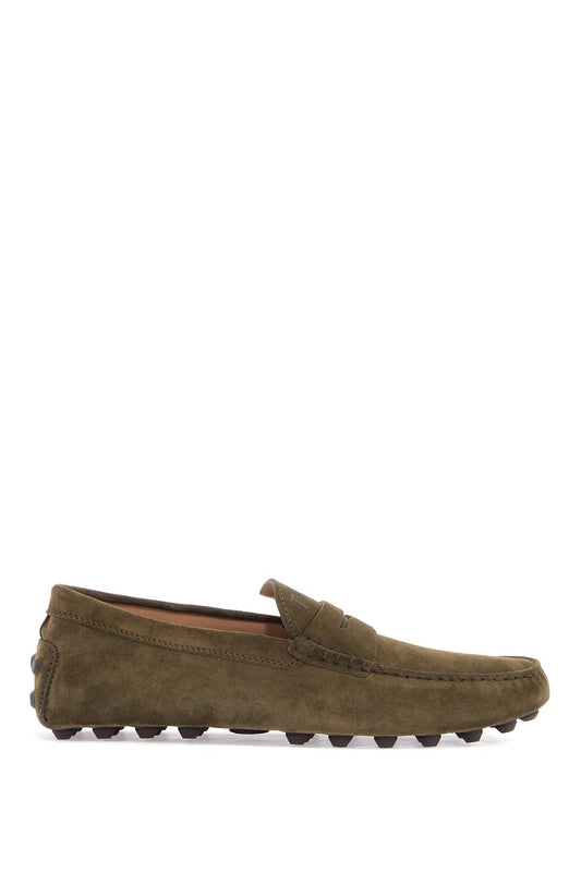 Tod'S olive green suede loafers with rubber sole Moccasins Tod'S