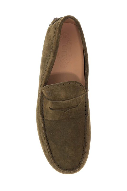 Tod'S olive green suede loafers with rubber sole Moccasins Tod'S