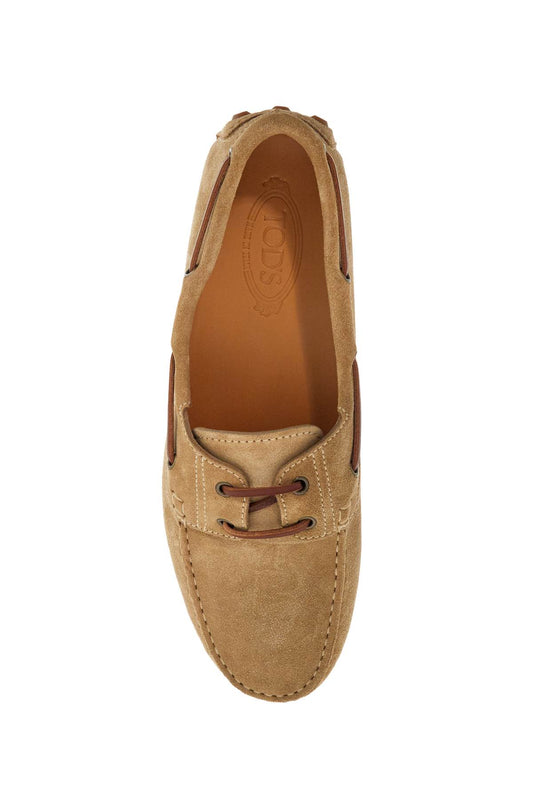 Tod'S suede biscuit leather loafers with rubber sole Moccasins Tod'S