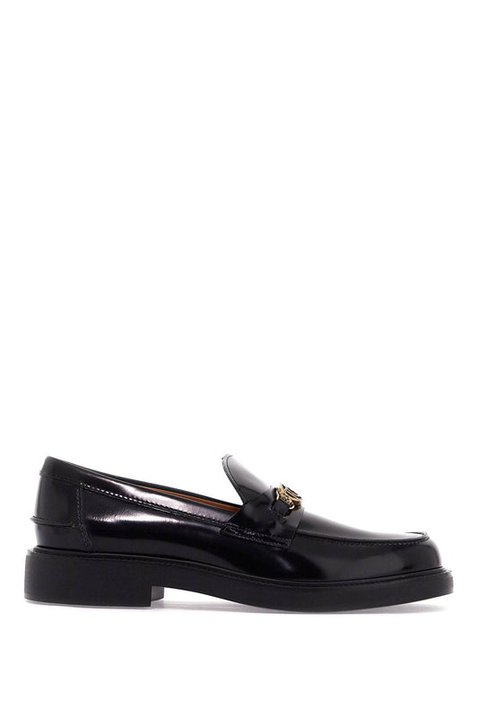 Tod'S metal logo loafers with metal detailing Loafers Tod'S Black