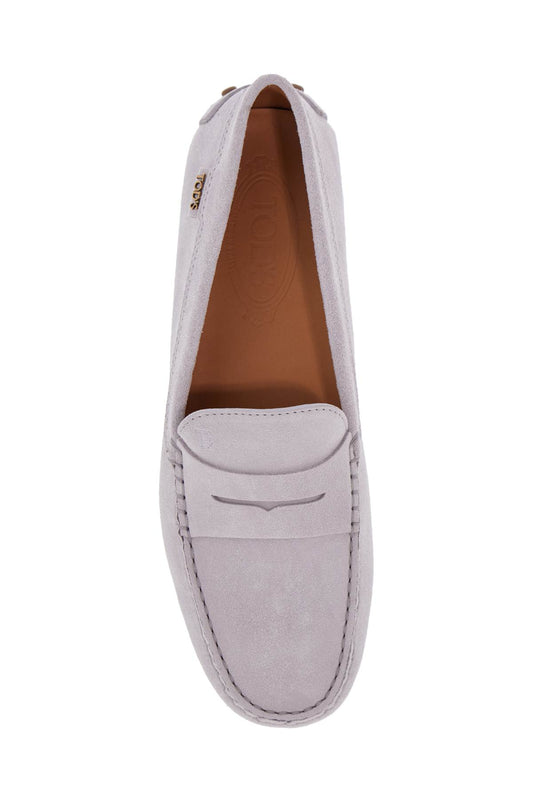 Tod'S light grey suede leather driving moccasin Loafers Tod'S