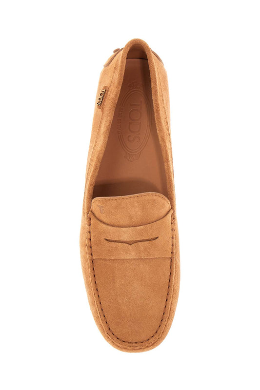 Tod'S men's suede leather loafers in cognac Loafers Tod'S