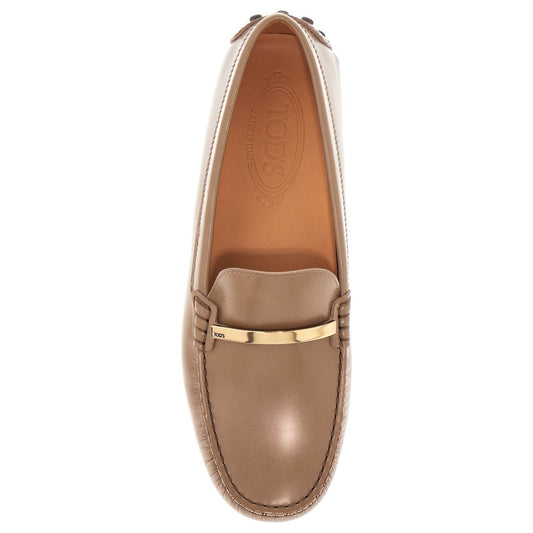 Tod'S cappuccino leather driving moccasin