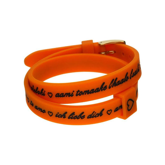 Il MEZZOMETRO Mod. I LOVE YOU GOLD - Bracciale in silicone/silicone bracelet DESIGNER FASHION JEWELLERY IL MEZZOMETRO